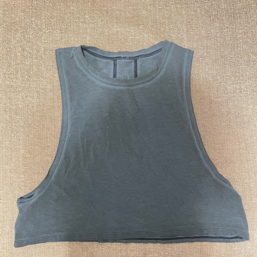 lululemon Cropped Blue Tank Top